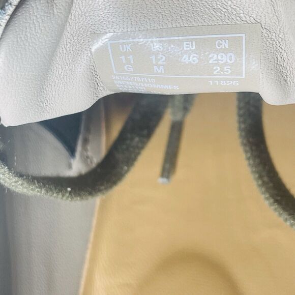 Clarks White Sneakers with Olive Accents - Picture 6 of 11